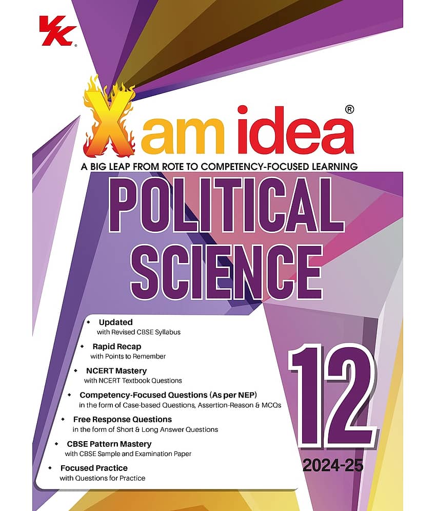 Xam idea Political Science Class 12 Book | CBSE Board | Chapterwise Question Bank | NCERT Questions Included | 2024-25 Exam - Stationery | Buy online on ZillyBuy