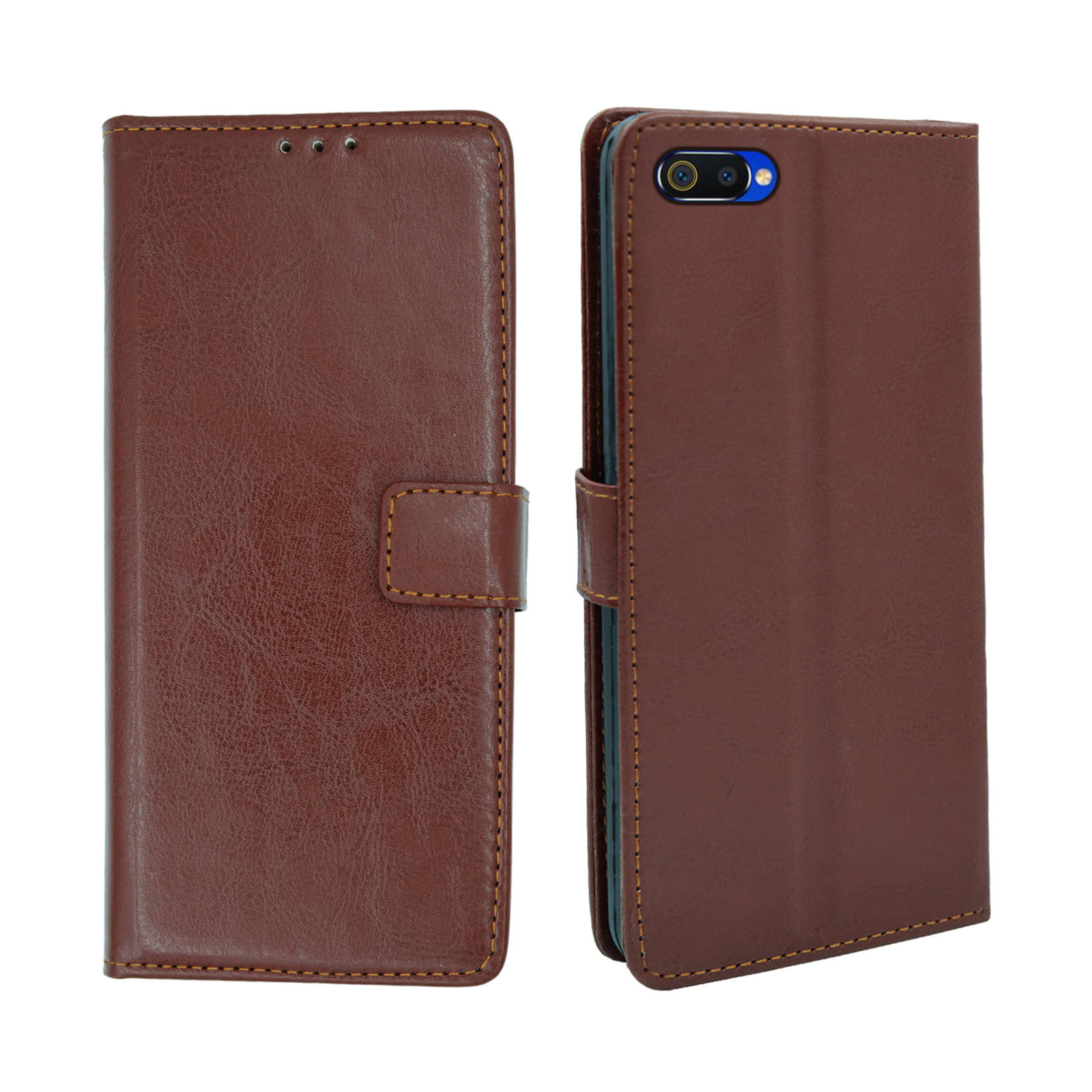 flip flow Brown Flip Cover Artificial Leather Compatible For Realme C2 ( Pack of 1 )     			flip flow Brown Flip Cover Artificial Leather Compatible For Realme C2 ( Pack of 1 )