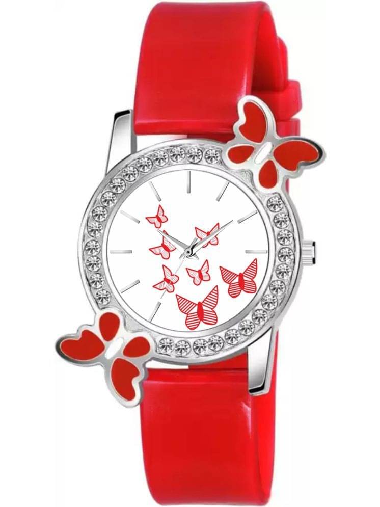     			twixy Red PU Analog Womens Watch