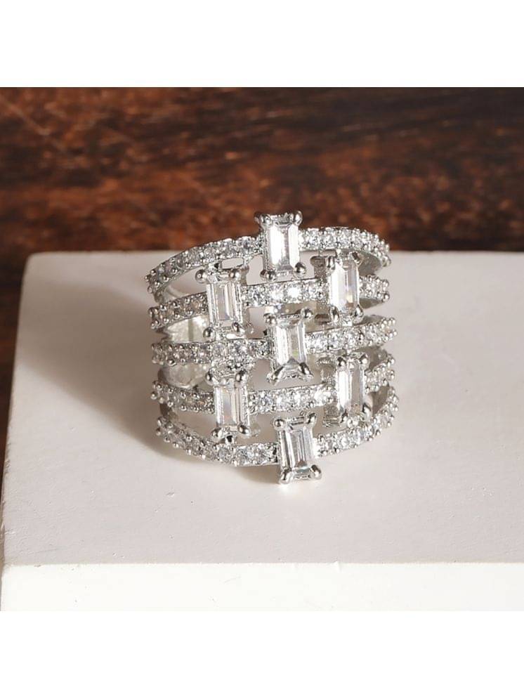 Bhagya Lakshmi White Rings ( Pack of 1 )     			Bhagya Lakshmi White Rings ( Pack of 1 )