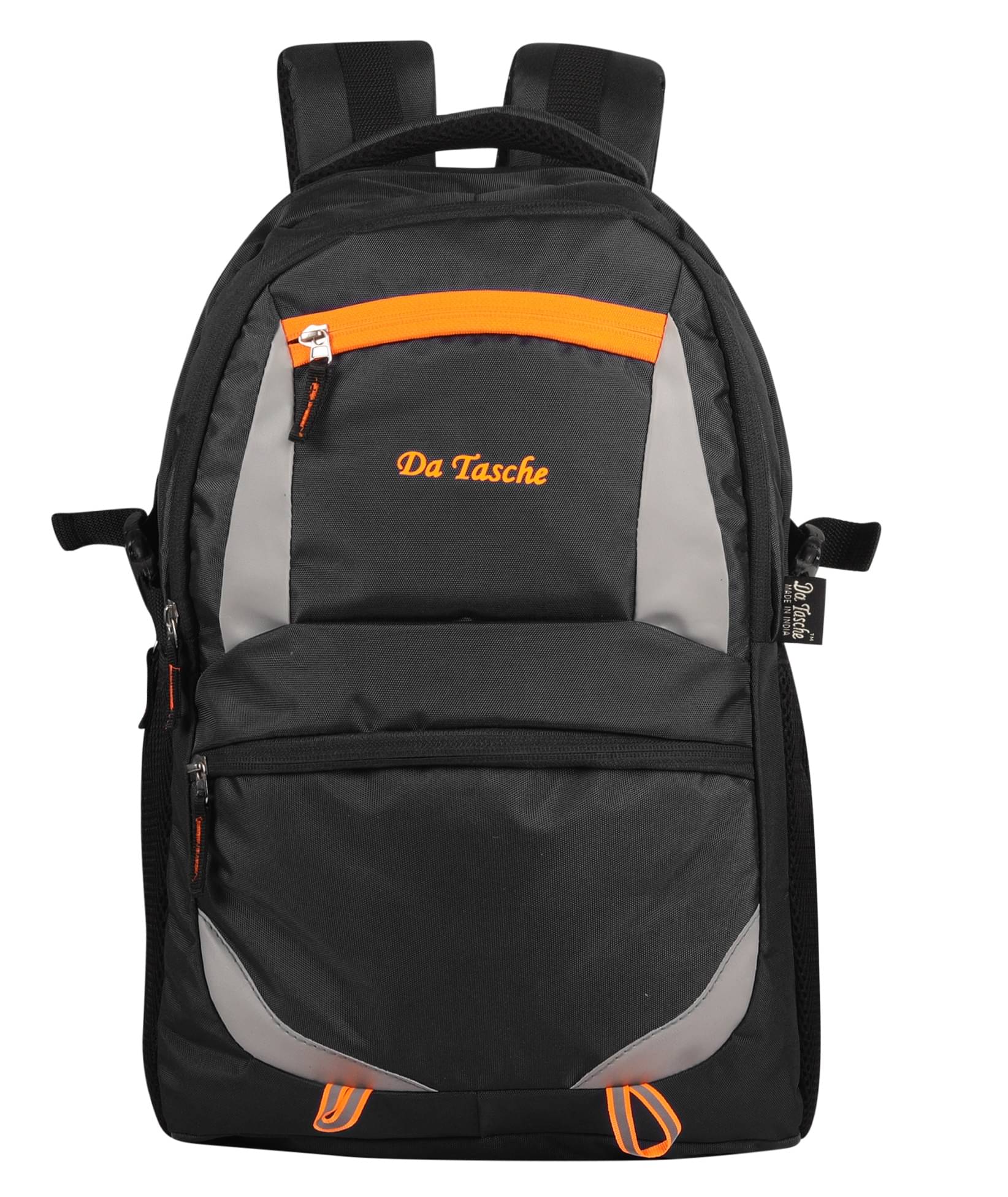     			Da Tasche Black Polyester Backpack With Raincover ( 25 Ltrs )