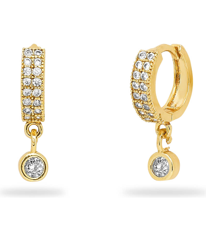 Drashti Collection Golden Drop Earrings ( Pack of 1 ) - Earrings | Buy online on ZillyBuy
