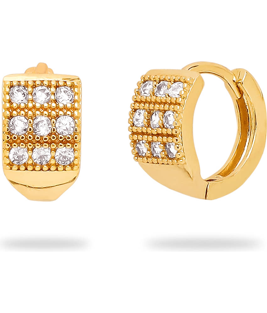 Drashti Collection Golden Stud Earrings ( Pack of 1 ) - Earrings | Buy online on ZillyBuy