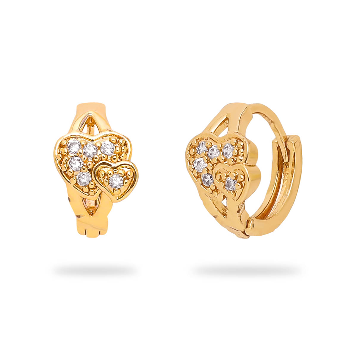     			Drashti Collection Golden Stud Earrings ( Pack of 1 )