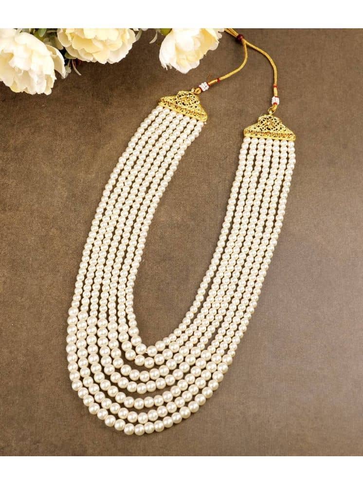 Dulha groom sherwani Necklace/Moti Mala for Men for wedding | Groom Mala - Jewellery Sets | Buy online on ZillyBuy