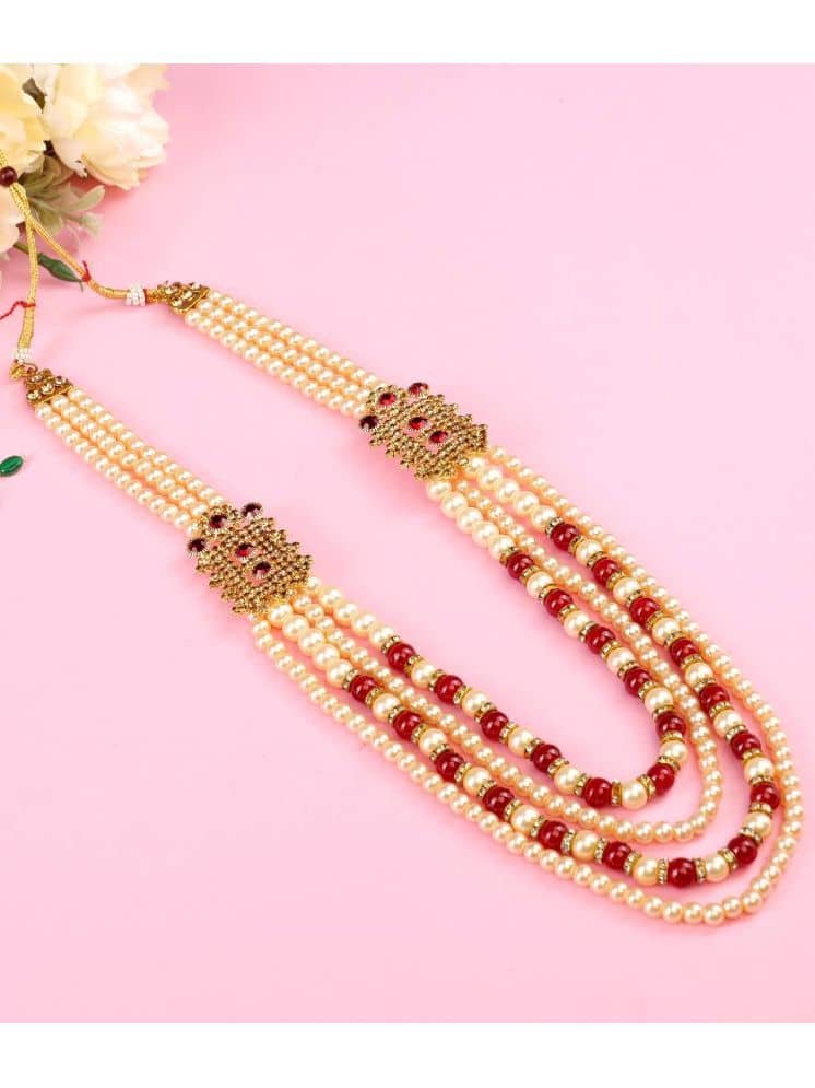 Dulha groom sherwani Necklace/Moti Mala for Men for wedding | Groom Mala - Jewellery Sets | Buy online on ZillyBuy