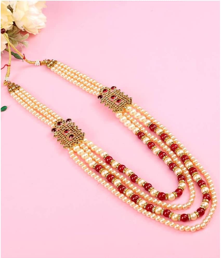 Dulha groom sherwani Necklace/Moti Mala for Men for wedding | Groom Mala - Jewellery Sets | Buy online on ZillyBuy