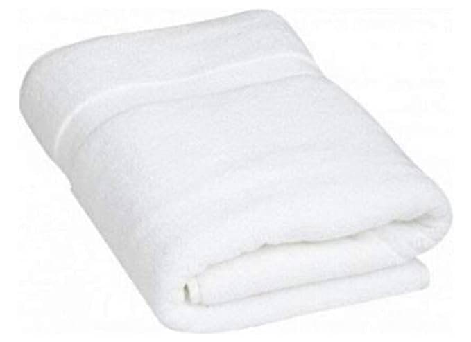     			Dyana Core Cotton Solid 400 -GSM Bath Towel ( Pack of 1 ) - White
