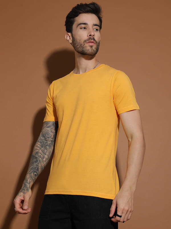     			EPPE Pack of 1 Cotton Regular Fit Men's T-Shirt ( Mustard )
