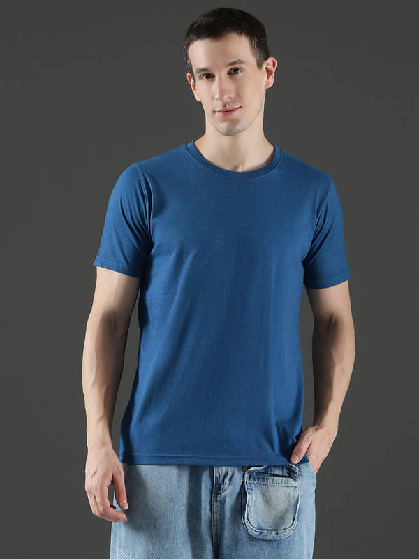 EPPE Pack of 1 Cotton Regular Fit Men's T-Shirt ( Blue ) EPPE Pack of 1 Cotton Regular Fit Men's T-Shirt ( Blue )