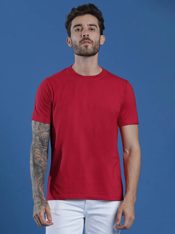    			EPPE Pack of 1 Cotton Regular Fit Men's T-Shirt ( Red )
