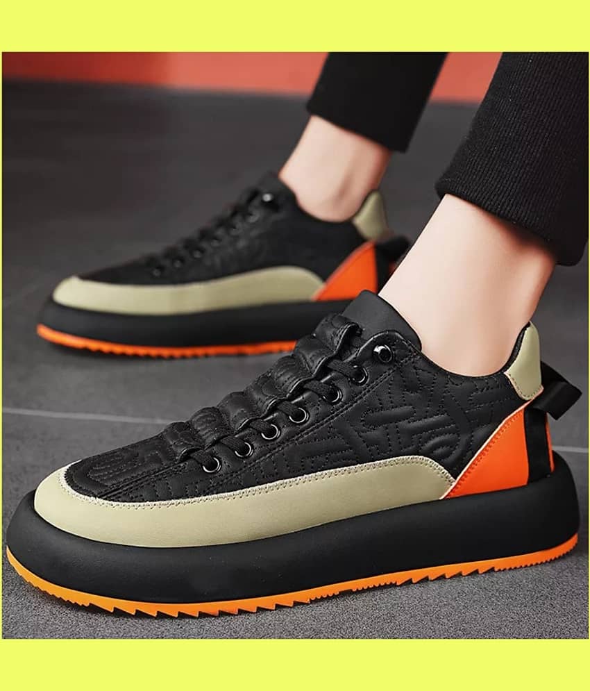 Walking Shoe Bonker Shoes FOGGY BONKERS Black Men's Sneakers