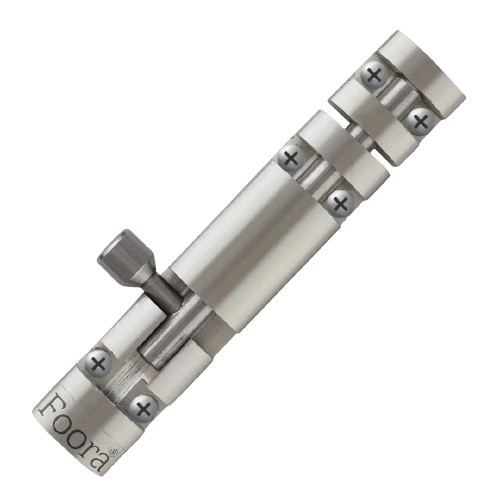     			Foora Premium Zaylo Tower Bolt | 4 Inch Stainless Steel Rod with Knob | Aluminum Body with S.S. Finish | Door, Window, Gate Lock | Pack of 1