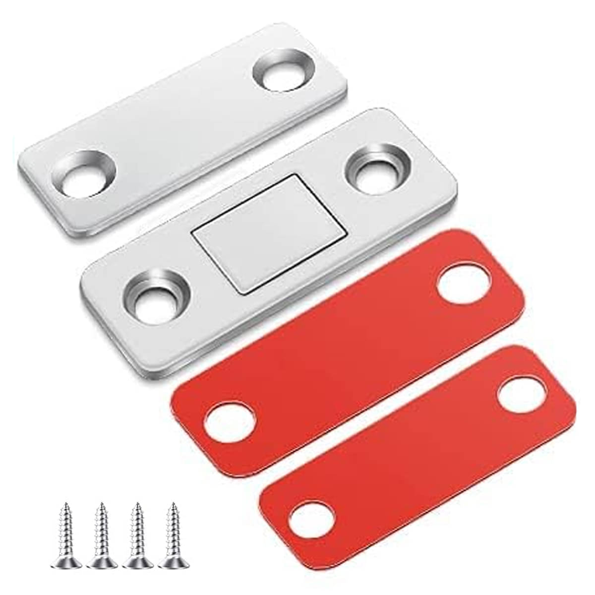     			GEEO Magnetic Door Catch, 1 Pack Ultra Thin Cabinet Magnetic Catch with Strong Adhesive Sticker & Screws,Slim Drawer Magnets Locks Furniture Safety Latches for Kitchen Cupboard Closet & Sliding Door