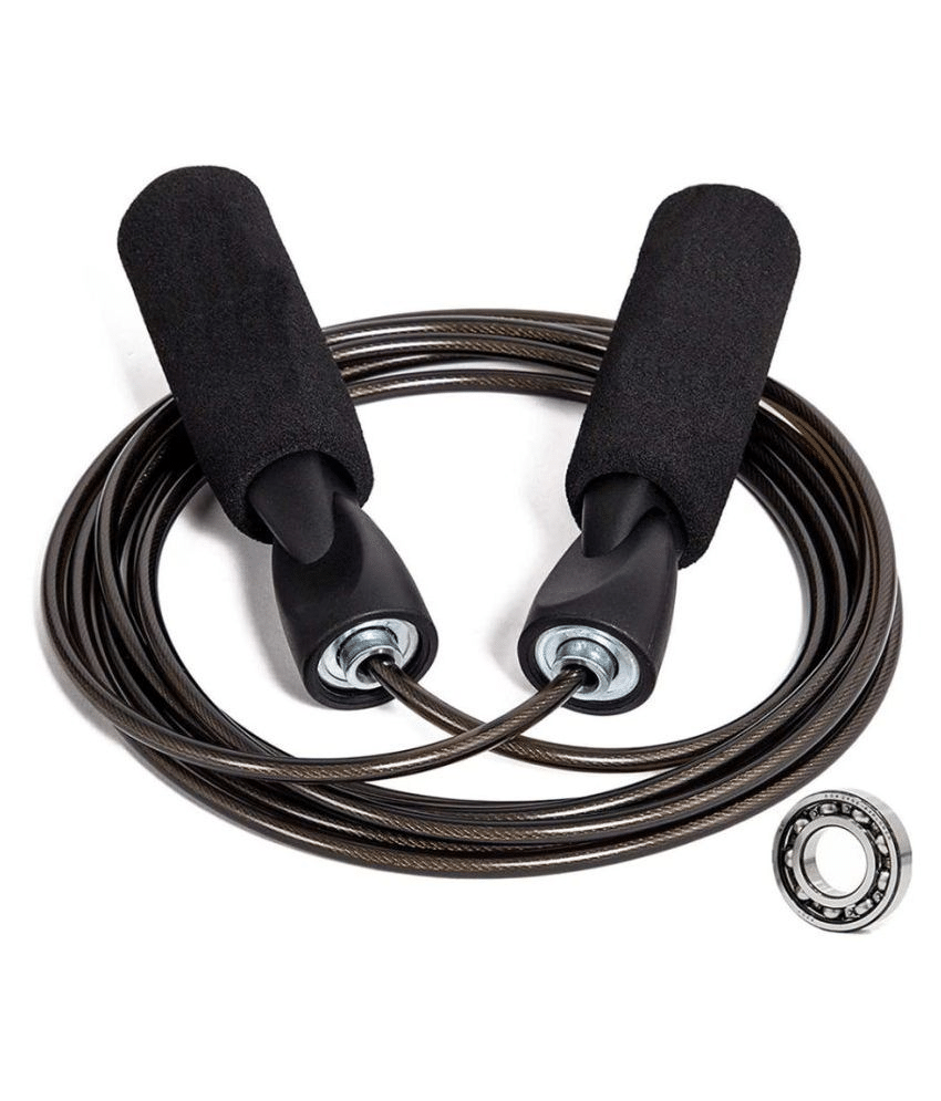     			HORSE FIT Skipping Rope for Men and Women Jumping Rope With Adjustable Height Speed Skipping Rope for Kids, Women, Girls Rassi Jumping Men for Exercise, Gym, Sports Fitness - Black
