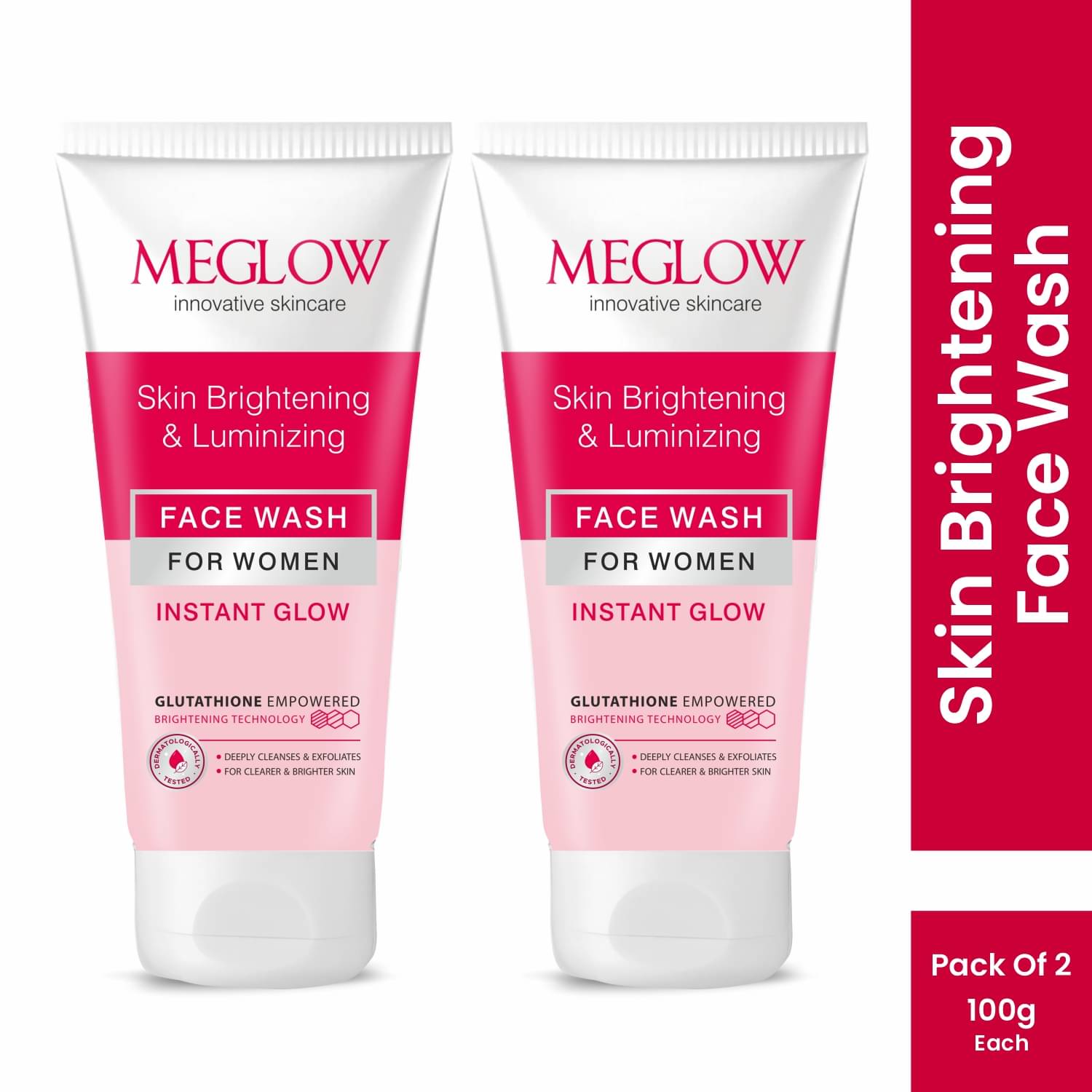    			Meglow Skin Brightening & Facewash For Women it Removes Tanning & Dead Skin 100g ( Pack of 2 )