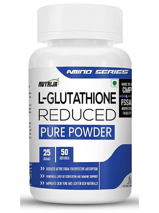 low price pure l glutathione Buy NUTRIJA L-Glutathione Reduced 100% Powder - 25 gm Powder - ₹730 Glutathione Ampoule tissue mask Size:105ml Bac Water