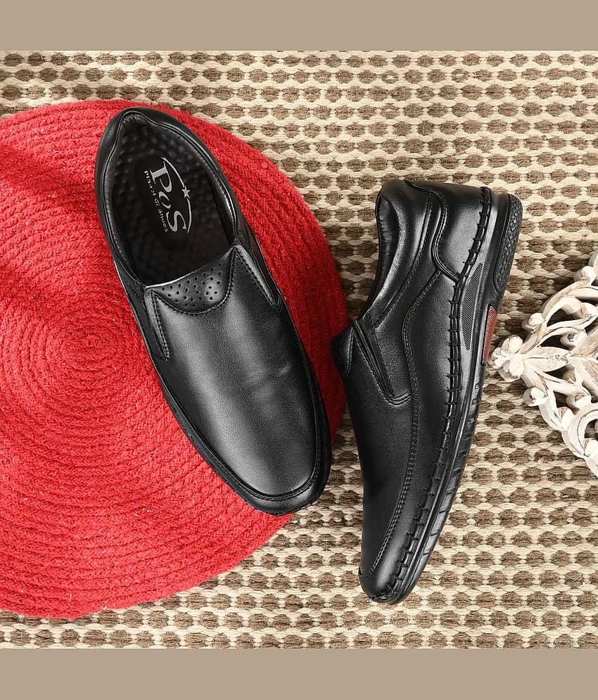 POS Planet of Shoes Black Men's Slip On Formal Shoes - Formal Shoes | Buy online on ZillyBuy