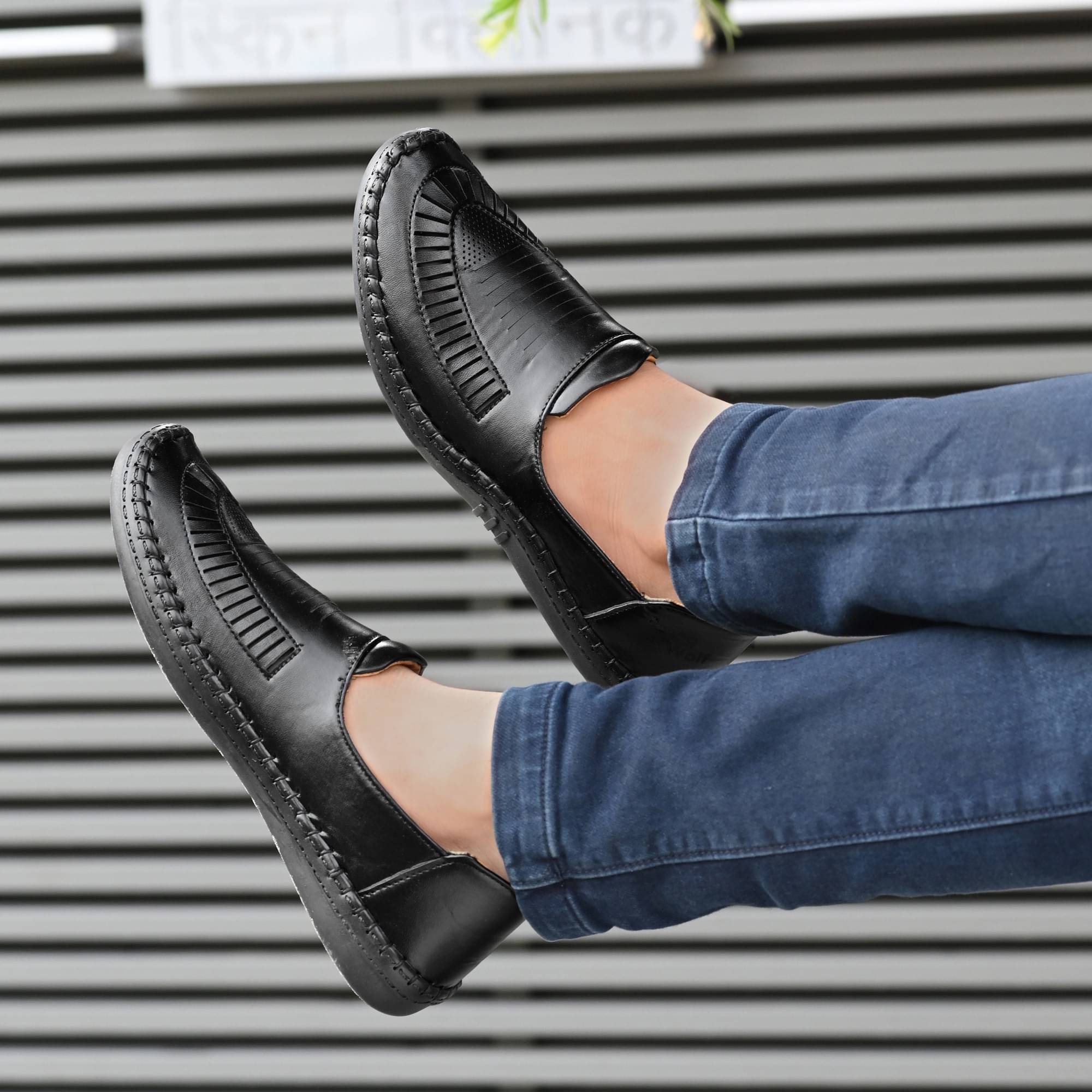     			POS Planet of Shoes Black Men's Espadrille