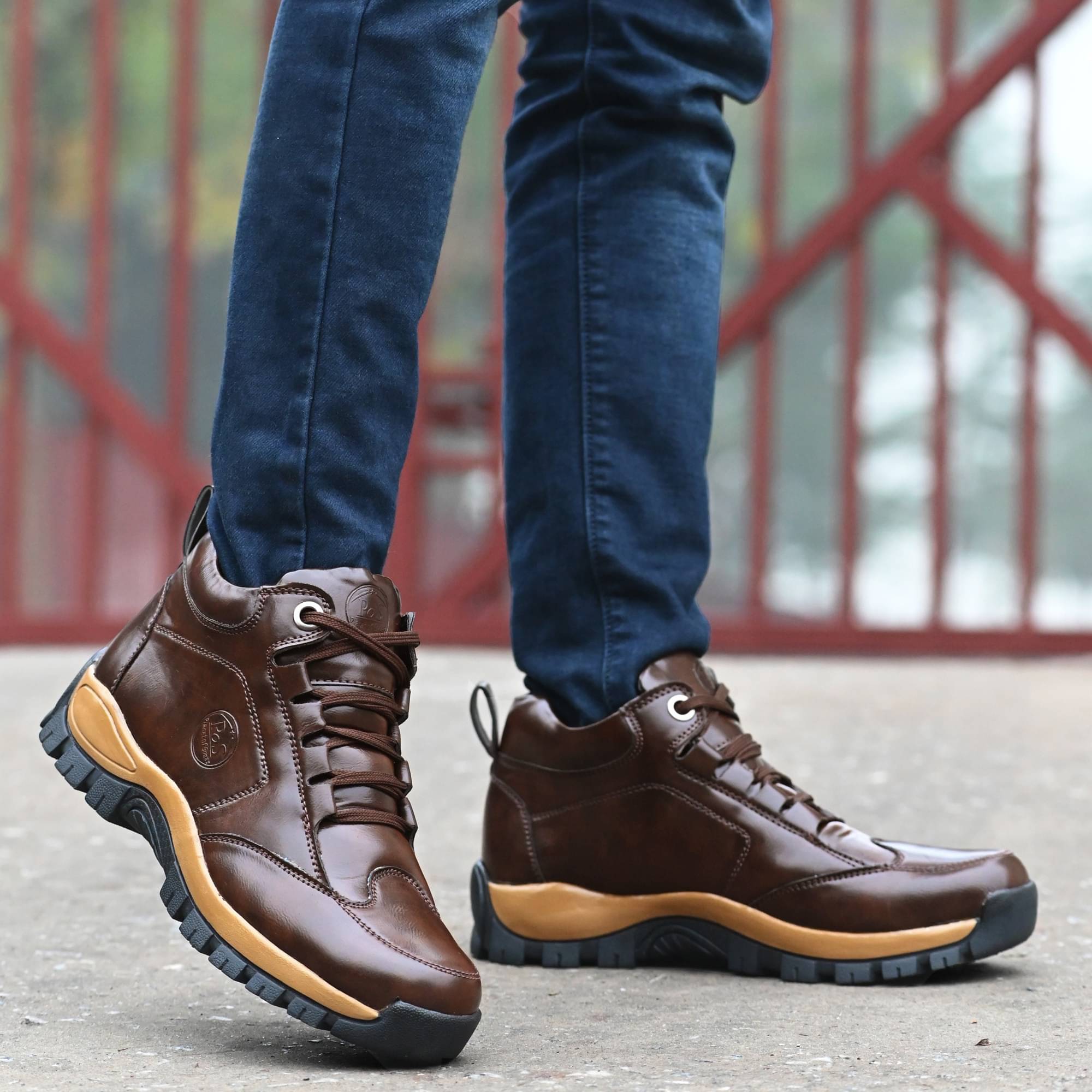     			POS Planet of Shoes Brown Men's Casual Boots