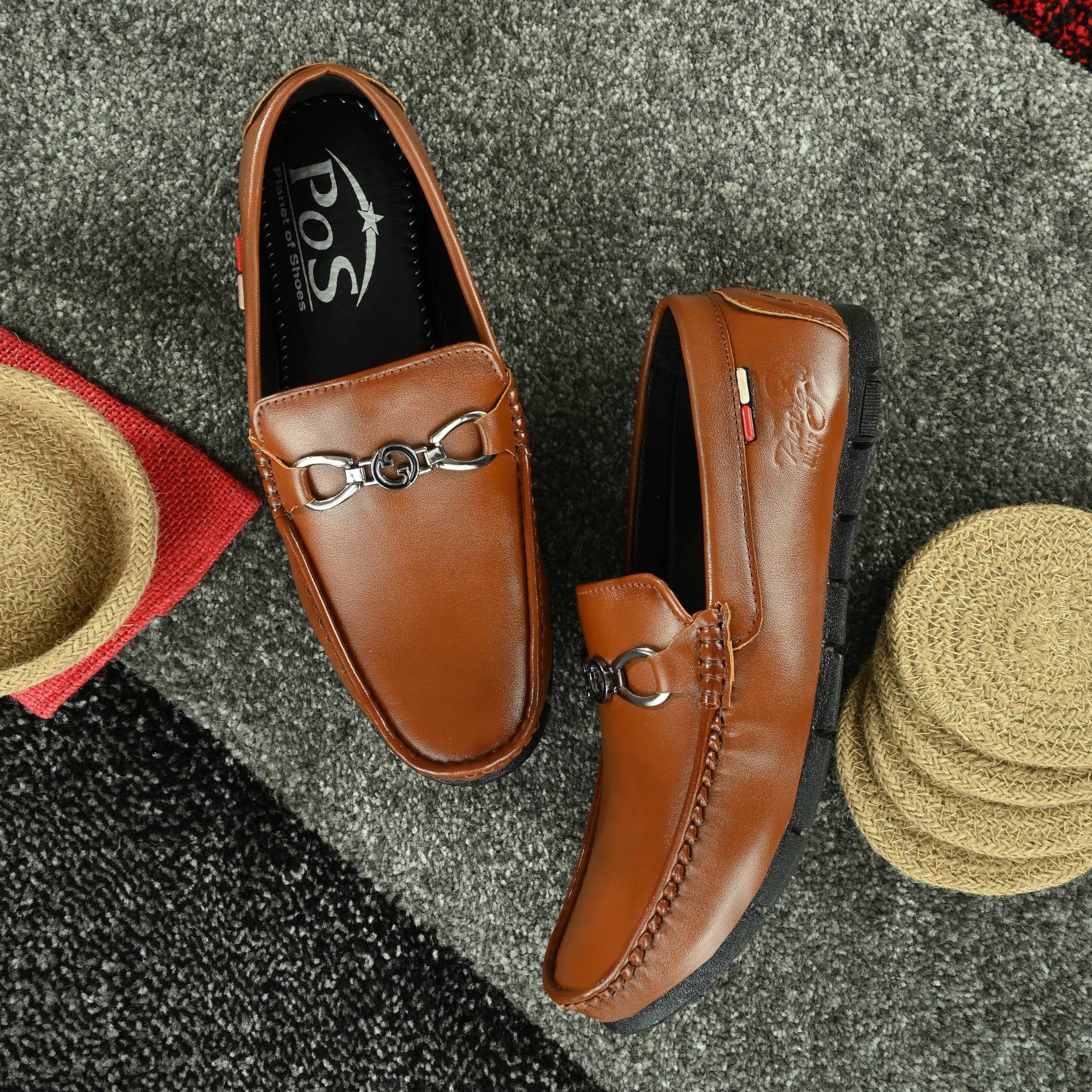     			POS Planet of Shoes Tan Men's Korean Shoes