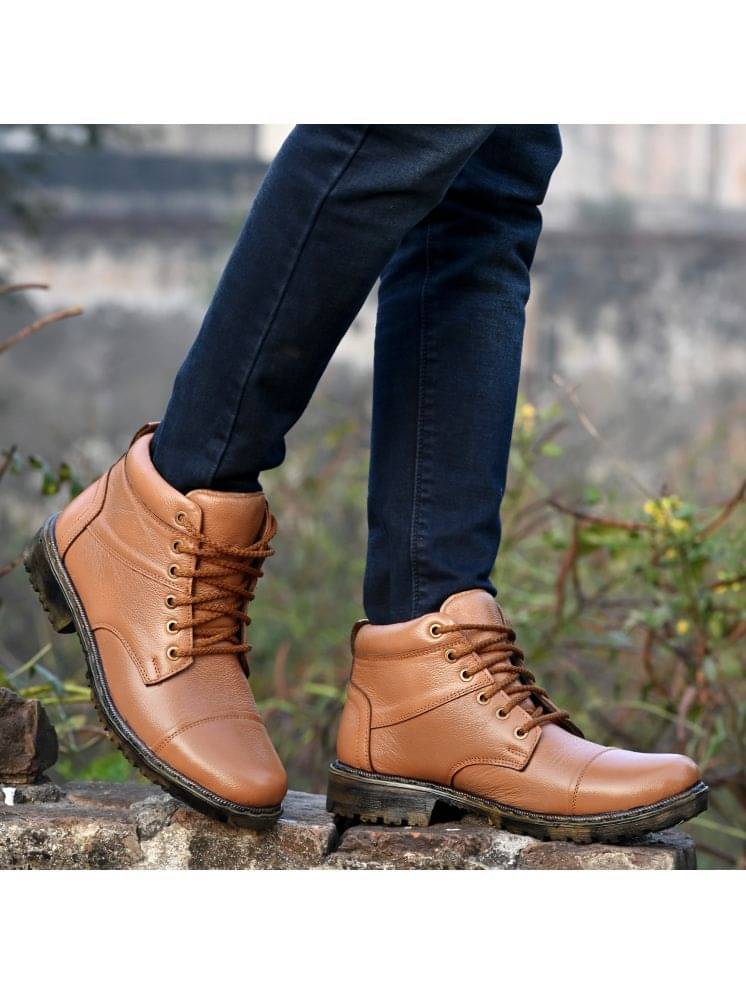 POS Planet of Shoes Tan Men's Casual Boots     			POS Planet of Shoes Tan Men's Casual Boots