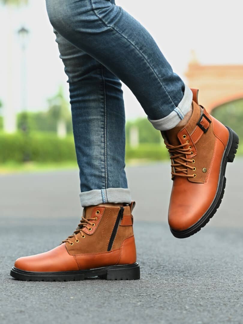 POS Planet of Shoes Tan Men's Casual Boots