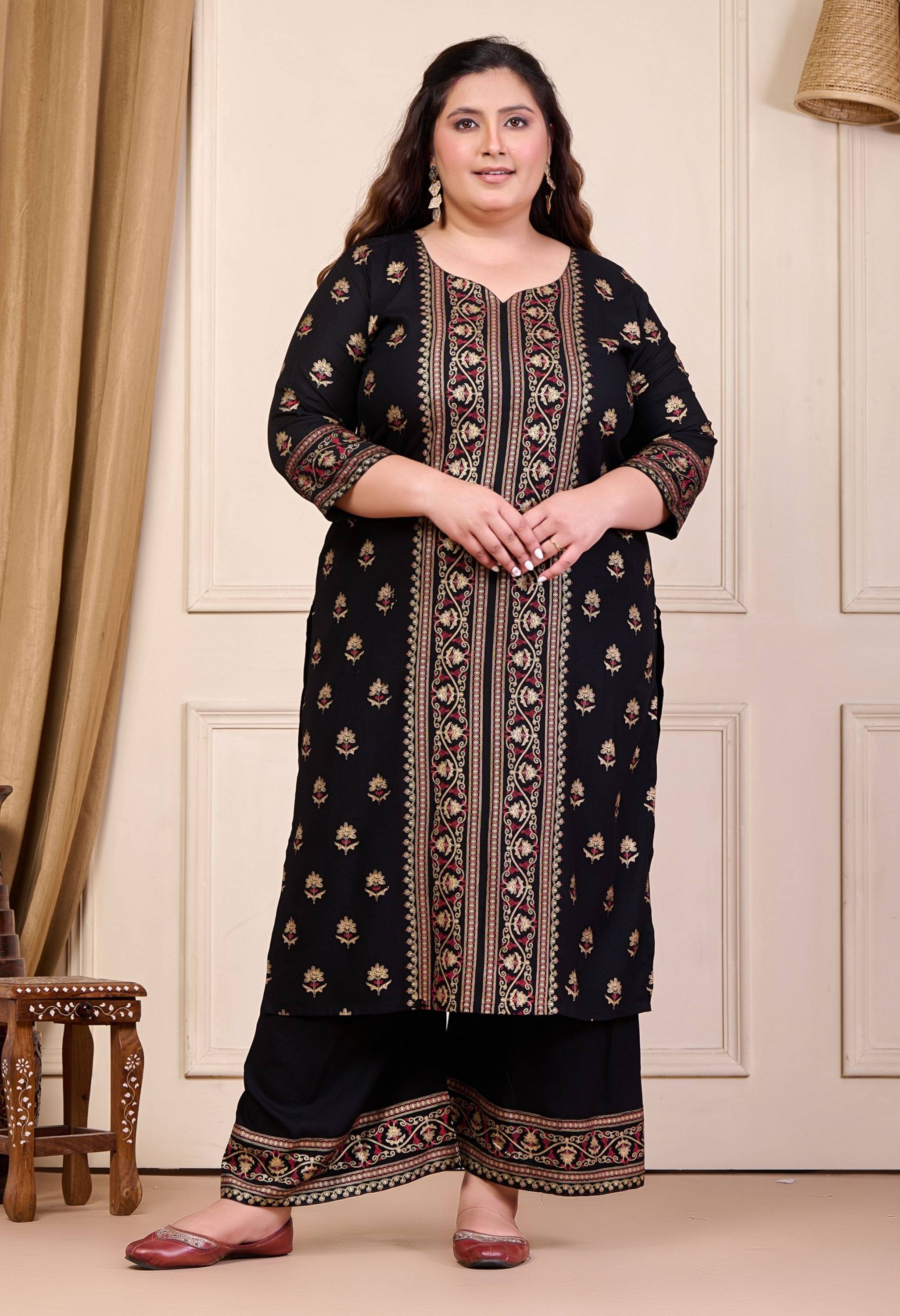 PrettyPlus by Desinoor.com Rayon Printed Kurti With Palazzo Women's Stitched Salwar Suit - Teal ( Pack of 1 ) PrettyPlus by Desinoor.com Rayon Printed Kurti With Palazzo Women's Stitched Salwar Suit - Teal ( Pack of 1 )