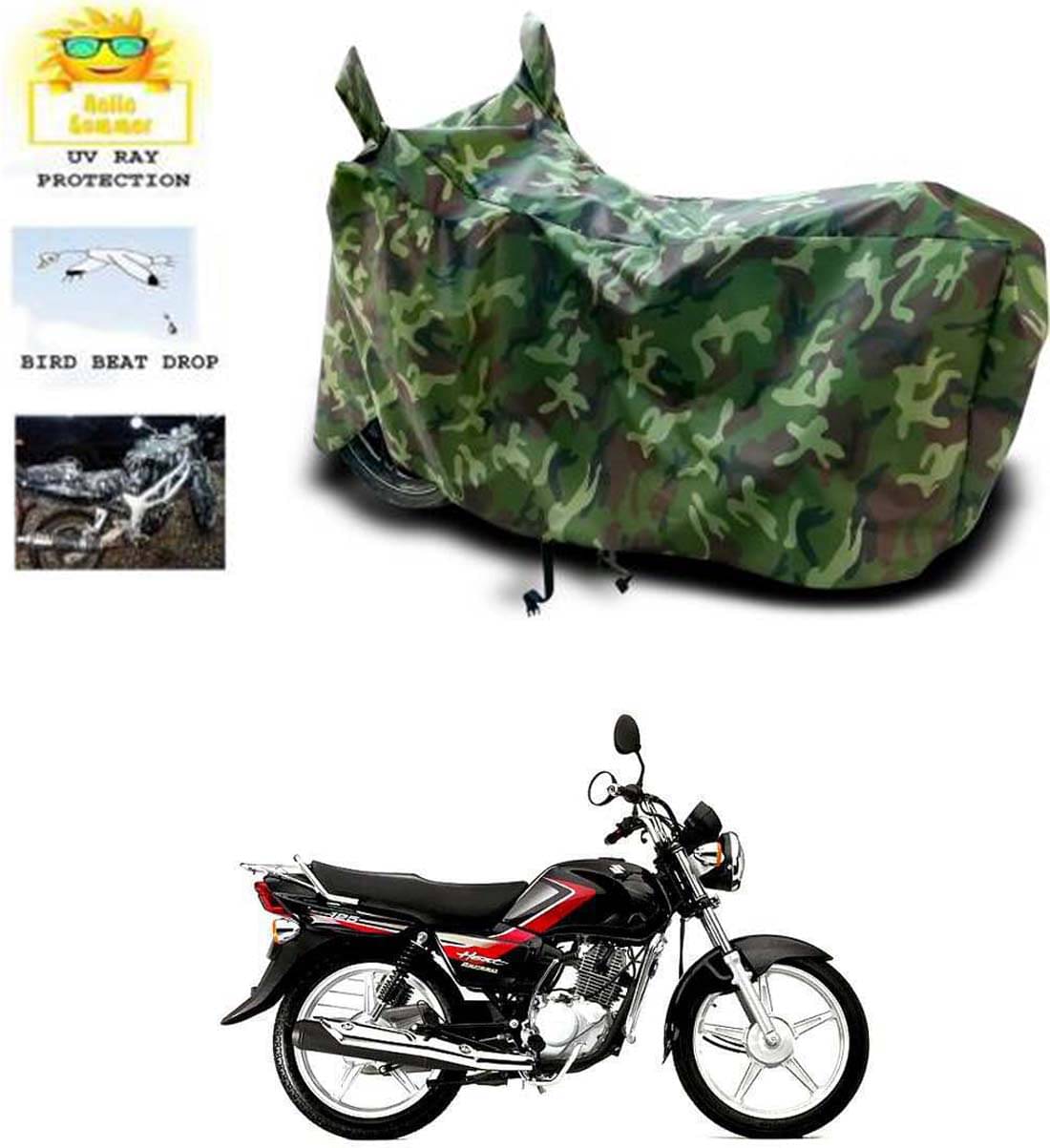 RONISH Bike Body Cover for Suzuki Heat ( Pack of 1 ) , Multicolour RONISH Bike Body Cover for Suzuki Heat ( Pack of 1 ) , Multicolour