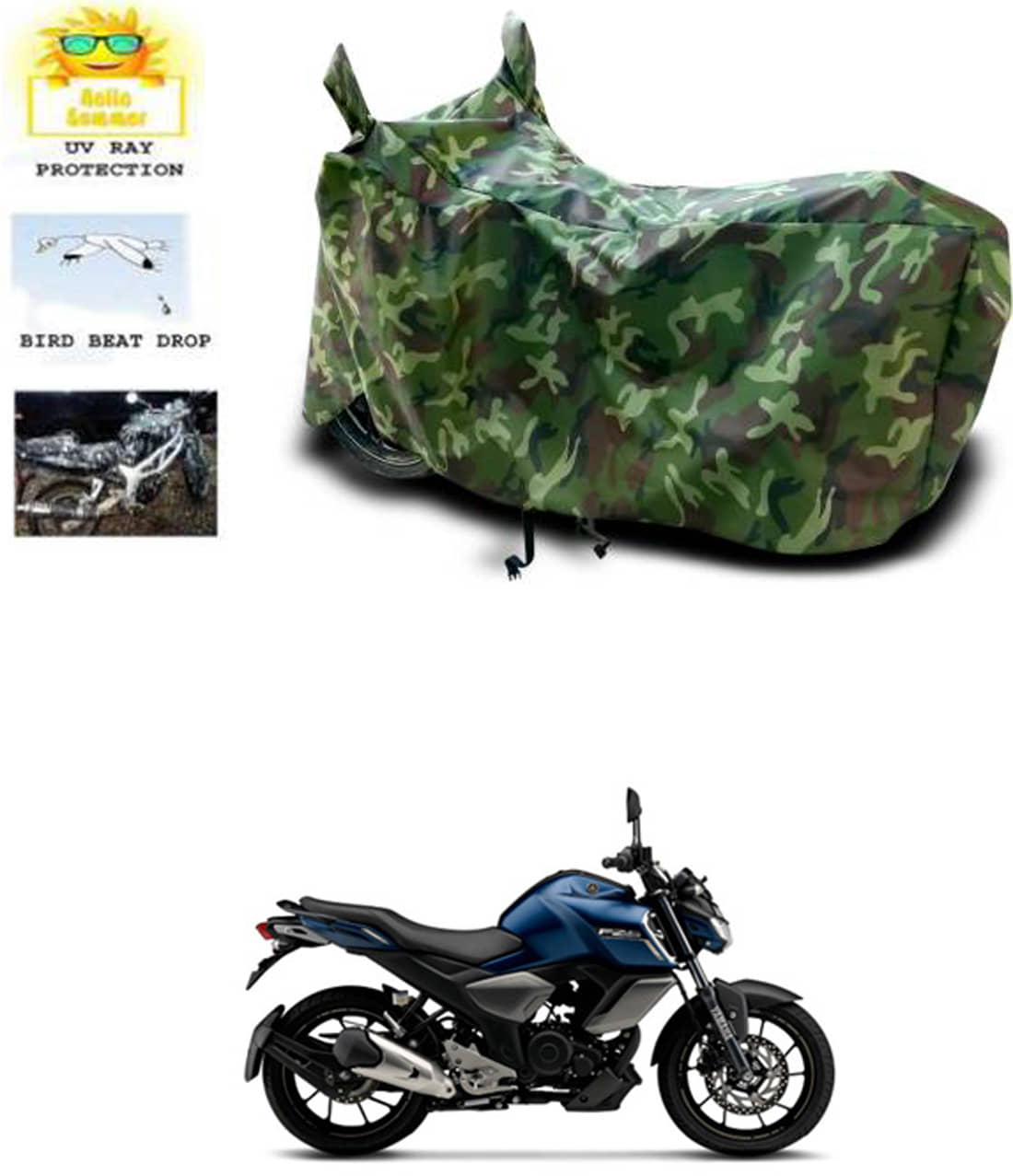 RONISH Bike Body Cover for Yamaha FZ-S Ver 2.0 ( Pack of 1 ) , Multicolour