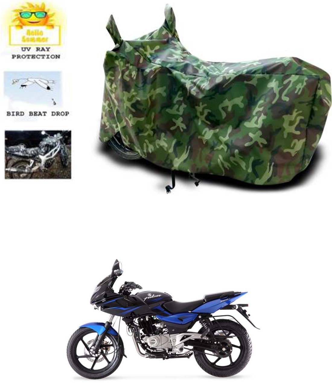 RONISH Bike Body Cover for Bajaj Pulsar 220 F ( Pack of 1 ) , Multicolour RONISH Bike Body Cover for Bajaj Pulsar 220 F ( Pack of 1 ) , Multicolour