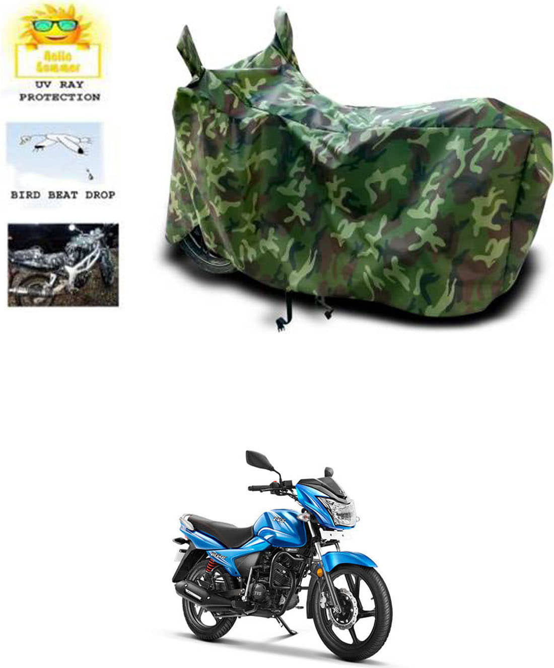 RONISH Bike Body Cover for TVS Victor ( Pack of 1 ) , Multicolour