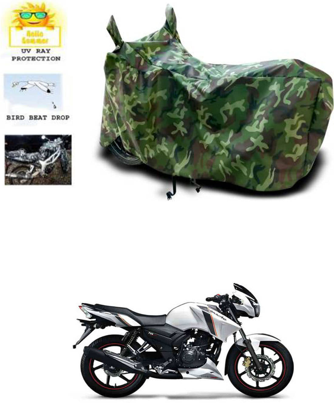 RONISH Bike Body Cover for TVS Apache RTR 160 ( Pack of 1 ) , Multicolour