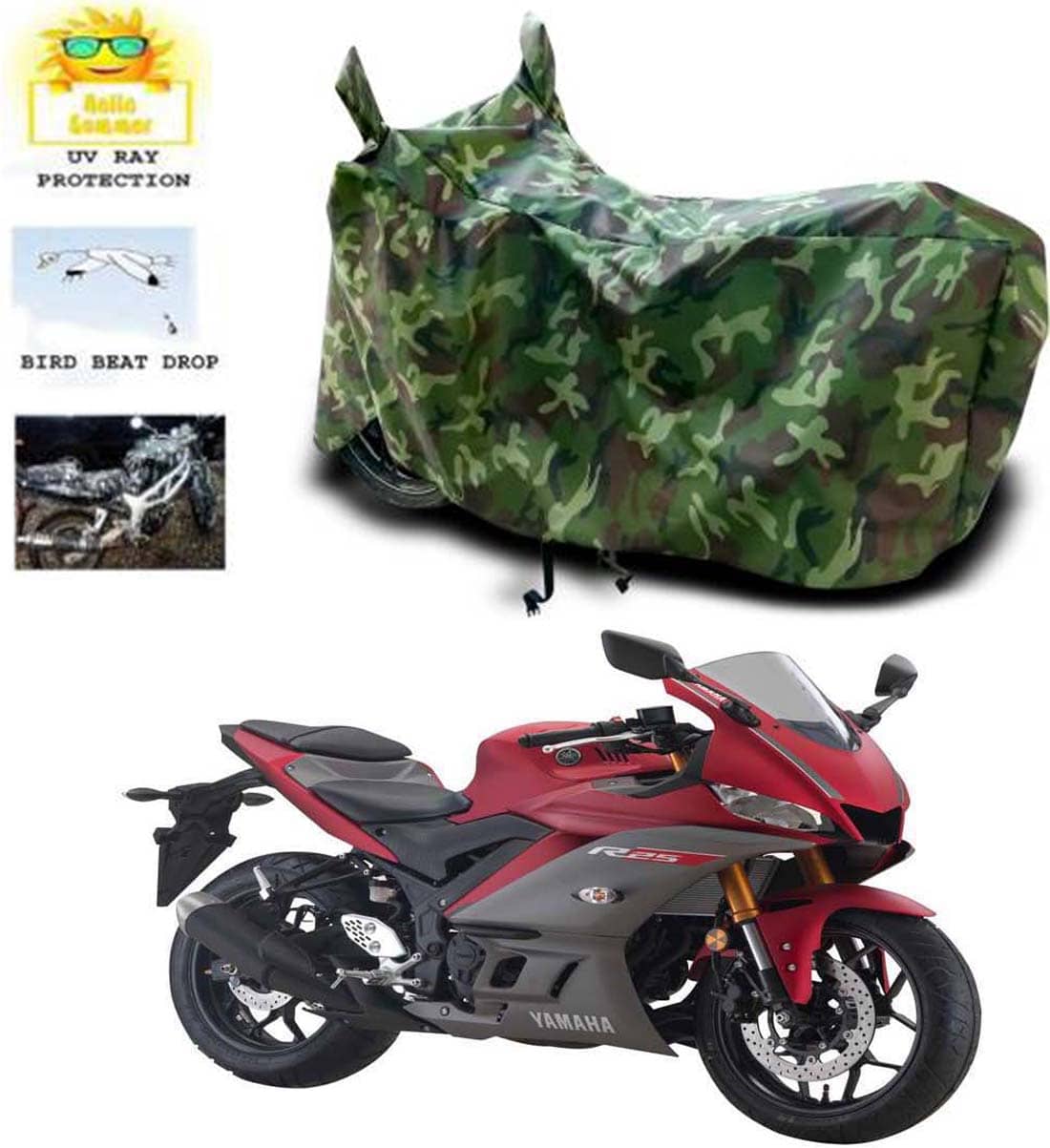 RONISH Bike Body Cover for Yamaha YZF R15 V3.0 ( Pack of 1 ) , Multicolour