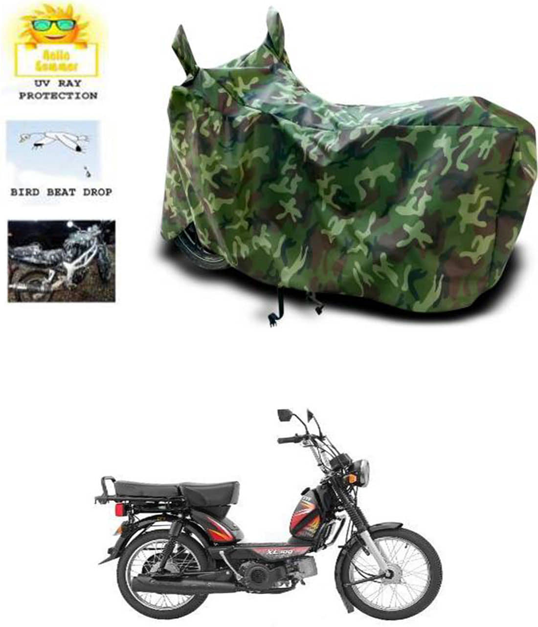 RONISH Bike Body Cover for TVS XL 100 Comfort ( Pack of 1 ) , Multicolour