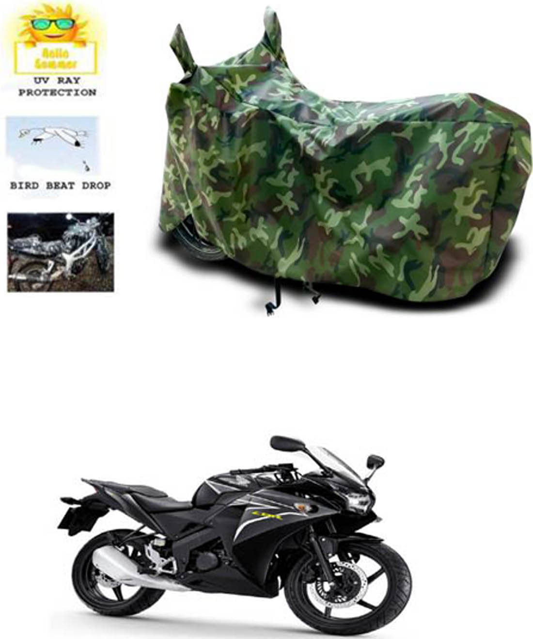 RONISH Bike Body Cover for Honda CBR 150R ( Pack of 1 ) , Multicolour RONISH Bike Body Cover for Honda CBR 150R ( Pack of 1 ) , Multicolour