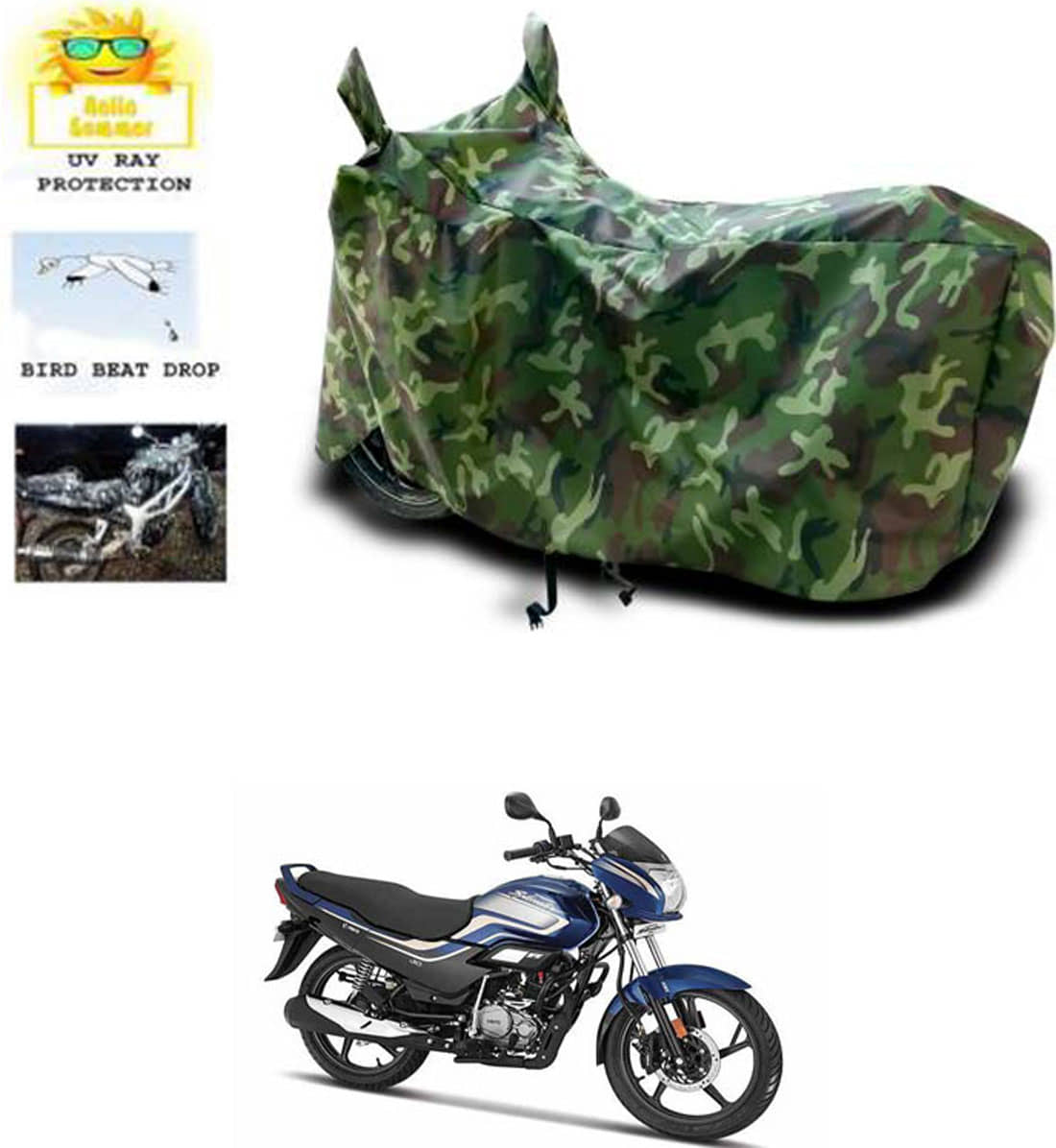 RONISH Bike Body Cover for Hero Super Splendor ( Pack of 1 ) , Multicolour
