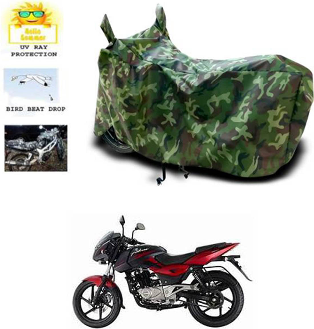 RONISH Bike Body Cover for Bajaj Pulsar 180 DTS-i ( Pack of 1 ) , Multicolour RONISH Bike Body Cover for Bajaj Pulsar 180 DTS-i ( Pack of 1 ) , Multicolour