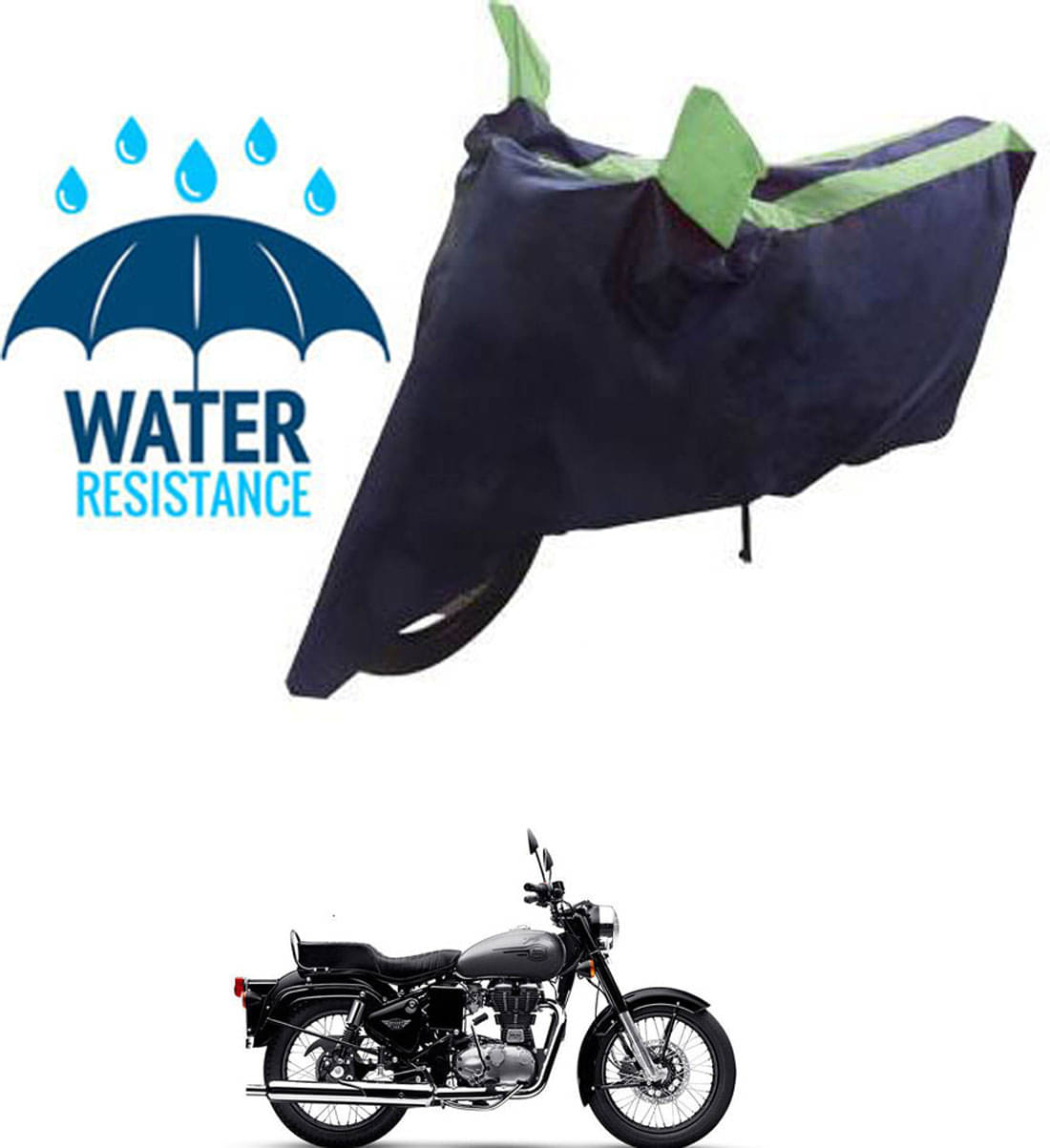 RONISH Bike Body Cover for Royal Enfield Bullet 350 ( Pack of 1 ) , Green RONISH Bike Body Cover for Royal Enfield Bullet 350 ( Pack of 1 ) , Green
