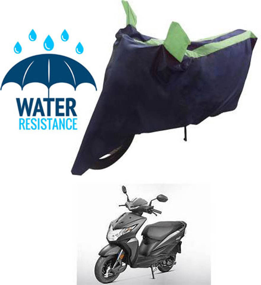 RONISH Bike Body Cover for Honda Dio ( Pack of 1 ) , Green