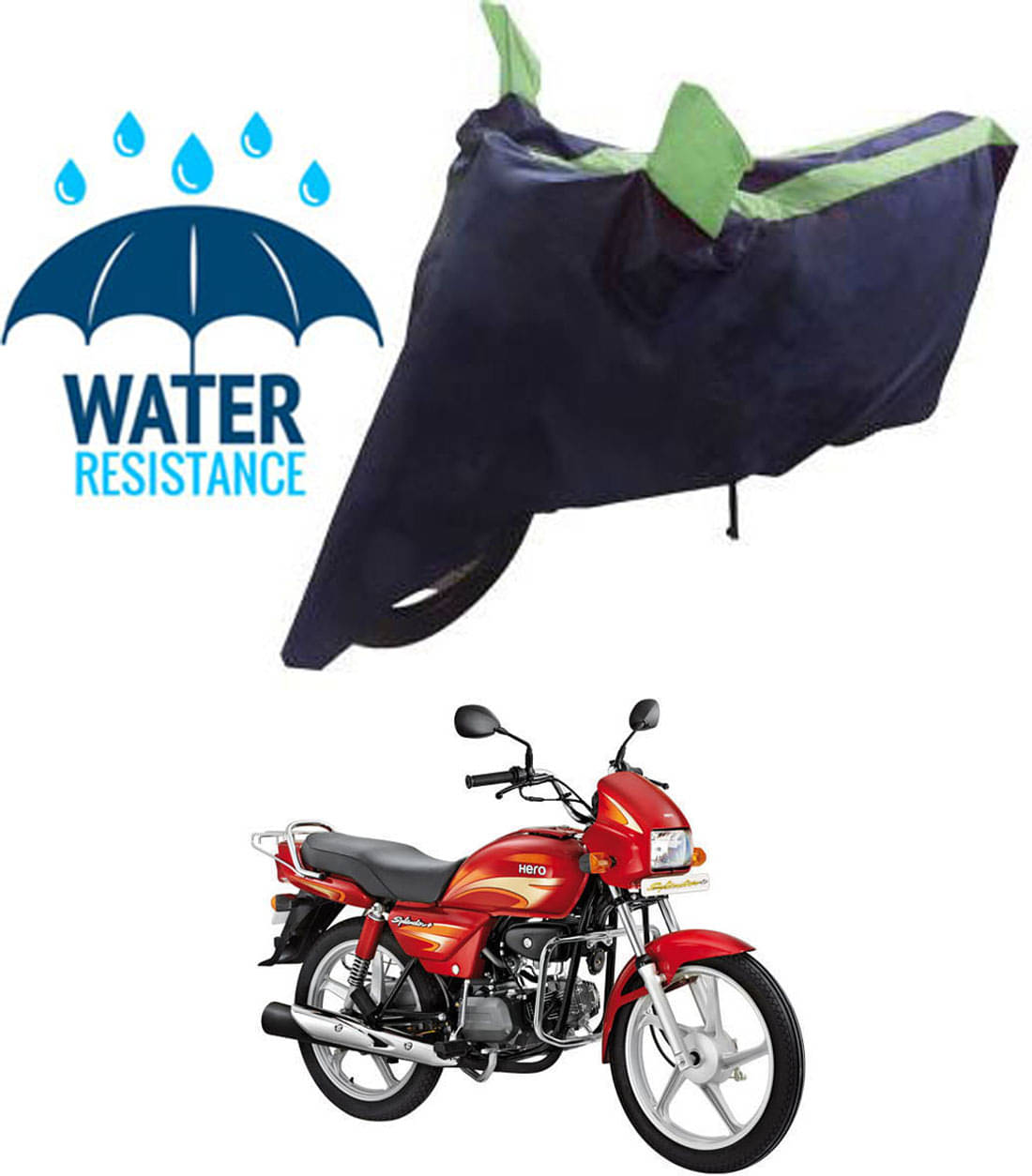 RONISH Bike Body Cover for Honda Dream Yuga New ( Pack of 1 ) , Green RONISH Bike Body Cover for Honda Dream Yuga New ( Pack of 1 ) , Green