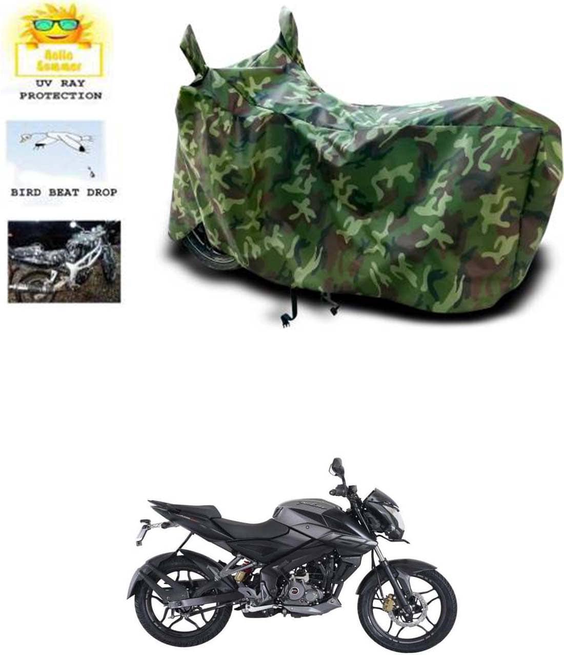 RONISH Bike Body Cover for Bajaj NS160 ( Pack of 1 ) , Multicolour