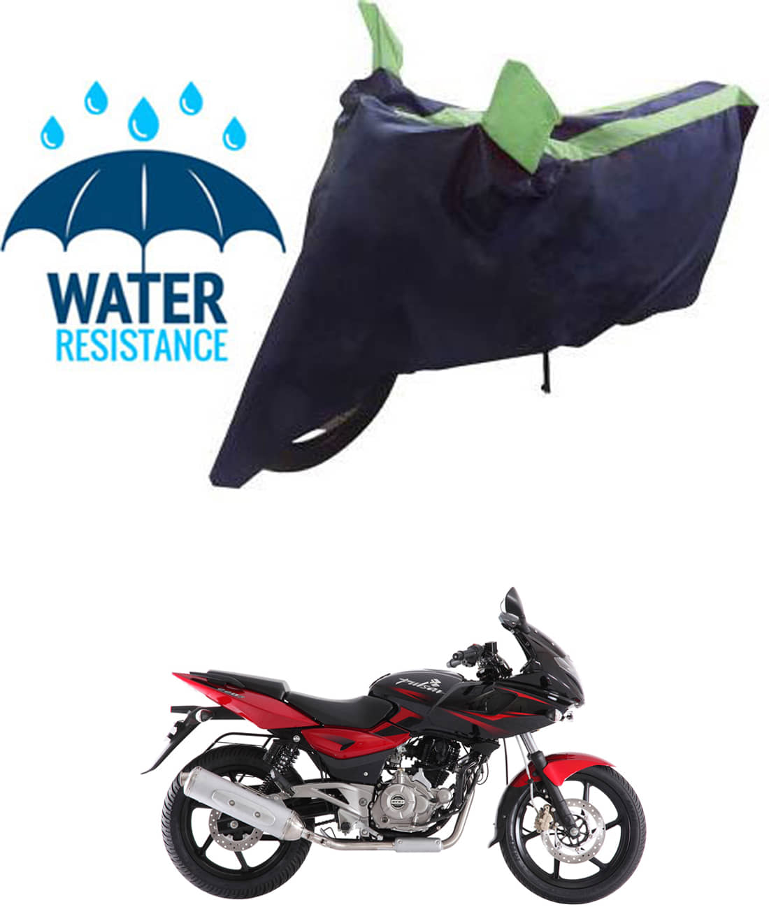 RONISH Bike Body Cover for Bajaj Pulsar 220 F ( Pack of 1 ) , Green