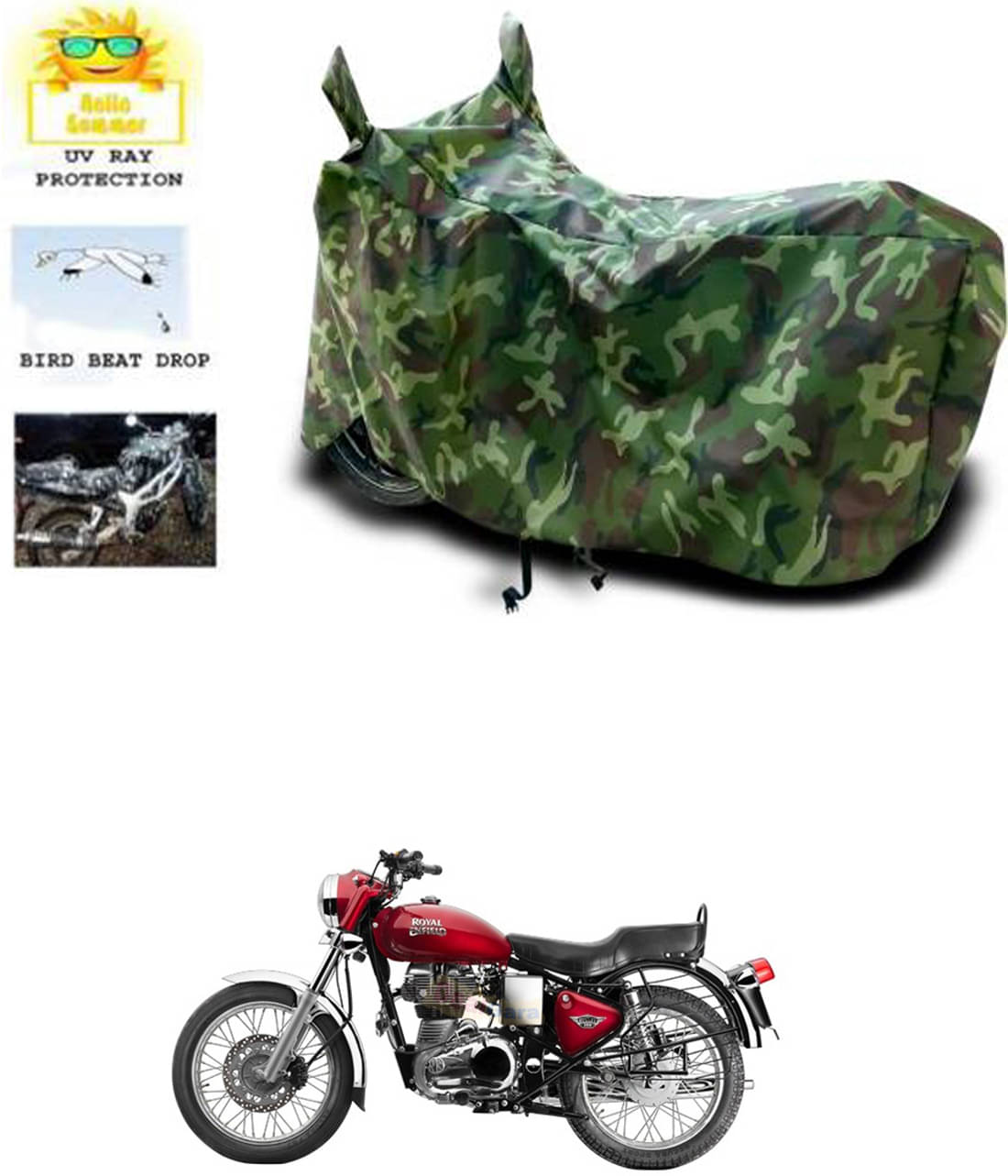 RONISH Bike Body Cover for Royal Enfield Electra Twinspark ( Pack of 1 ) , Multicolour RONISH Bike Body Cover for Royal Enfield Electra Twinspark ( Pack of 1 ) , Multicolour