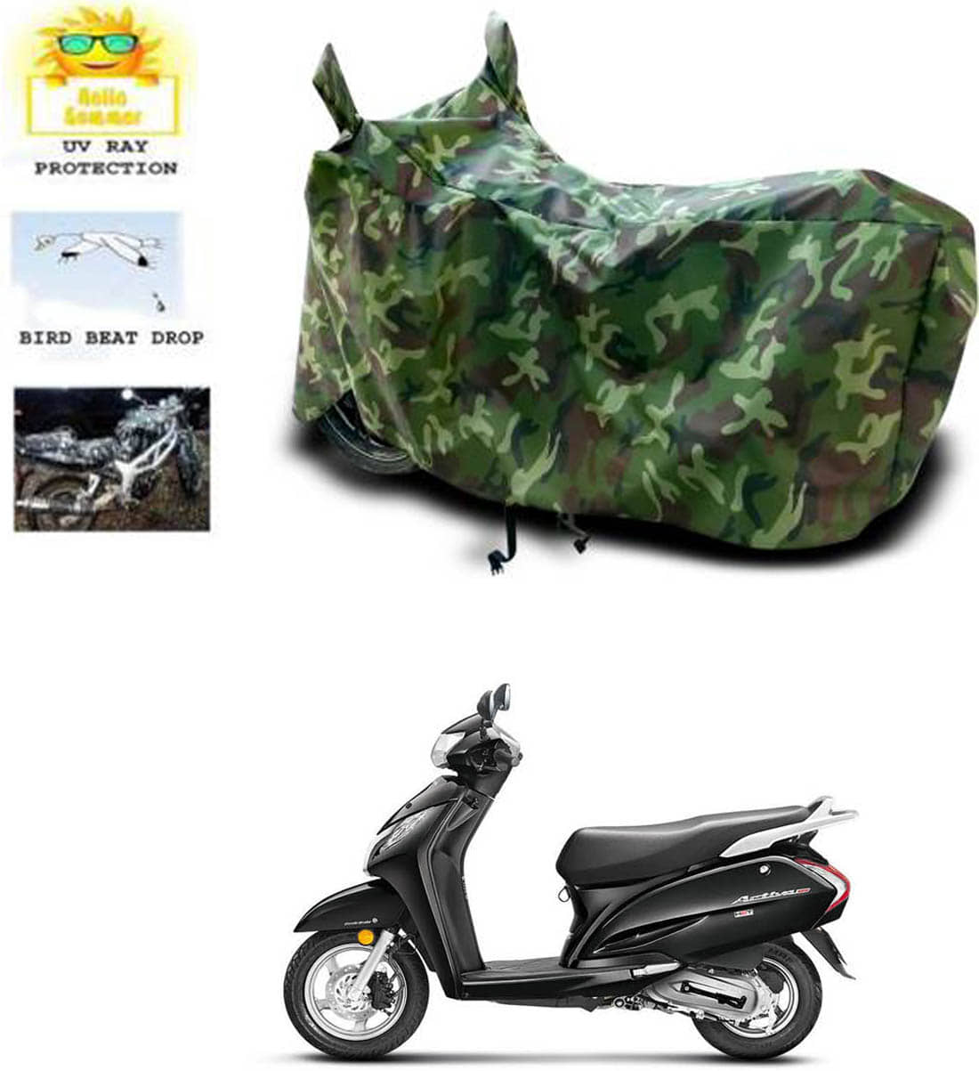 RONISH Bike Body Cover for Honda Activa 125 ( Pack of 1 ) , Multicolour