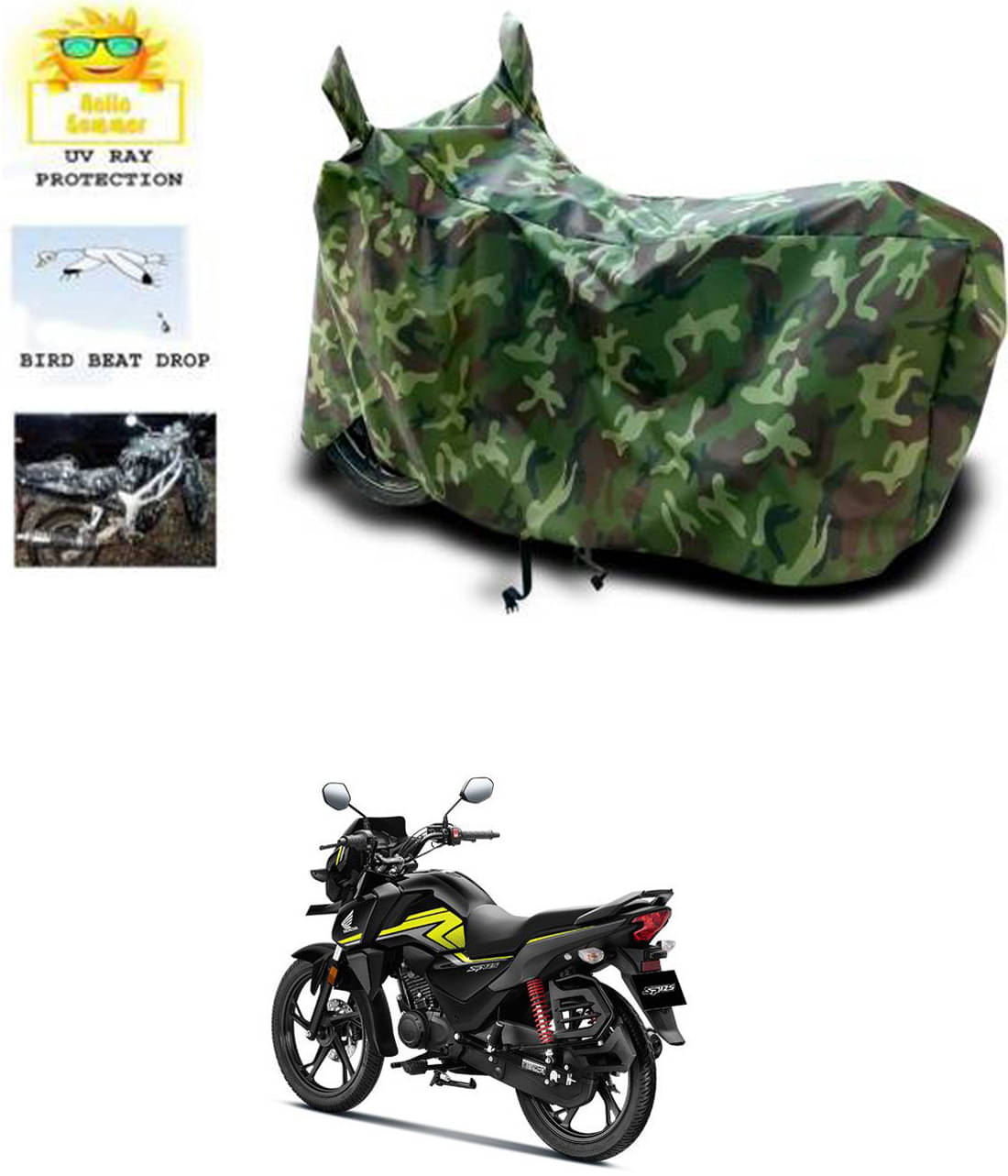     			RONISH Bike Body Cover for Honda CB 125 Shine SP ( Pack of 1 ) , Multicolour