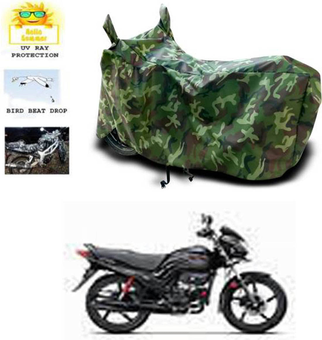 RONISH Bike Body Cover for Hero Passion Pro ( Pack of 1 ) , Multicolour