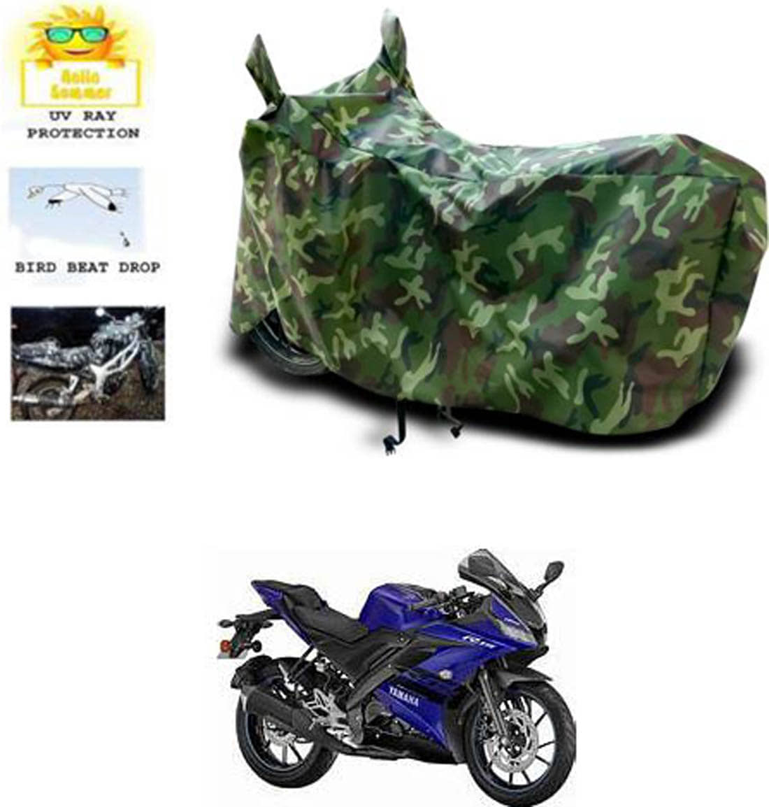 RONISH Bike Body Cover for Yamaha R15 ( Pack of 1 ) , Multicolour