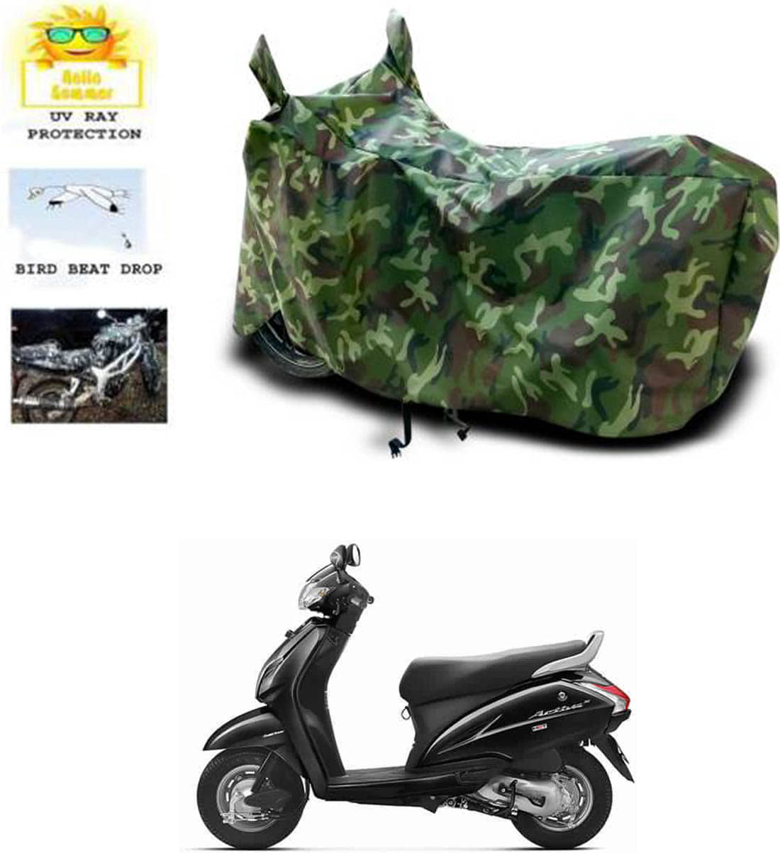 RONISH Bike Body Cover for Honda Activa 3G ( Pack of 1 ) , Multicolour