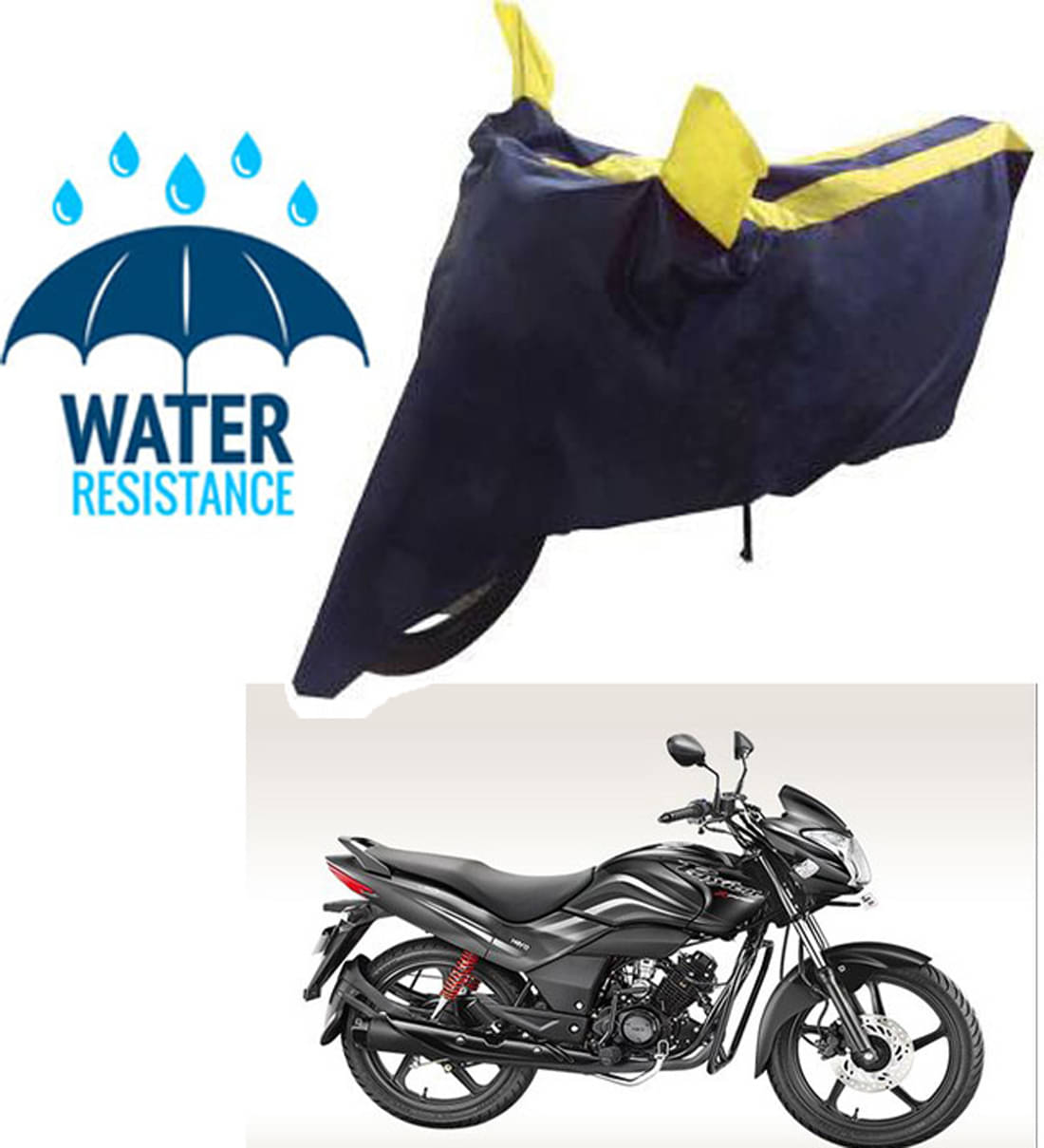     			RONISH Bike Body Cover for Hero Passion Pro ( Pack of 1 ) , Yellow